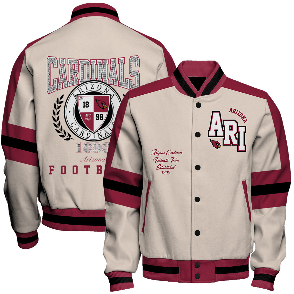 Arizona Cardinals Football Team 2024 -25 Feel The Power Unisex Varsity Jacket