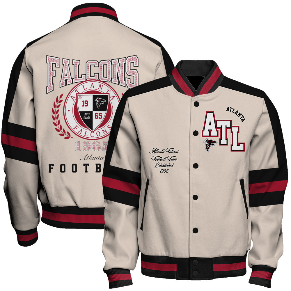 Atlanta Falcons Football Team 2024 -25 Feel The Power Unisex Varsity Jacket