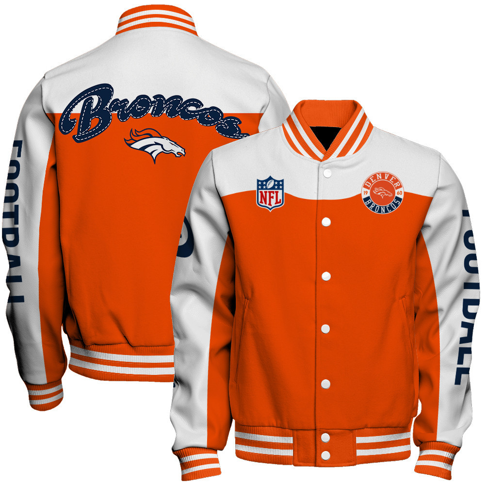 Denver Broncos National Football League 2024 Face Any Weather Unisex Varsity Jacket