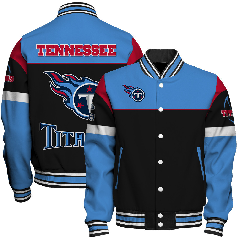 Tennessee Titans National Football League 2024 -25 Feel The Power Unisex Varsity Jacket