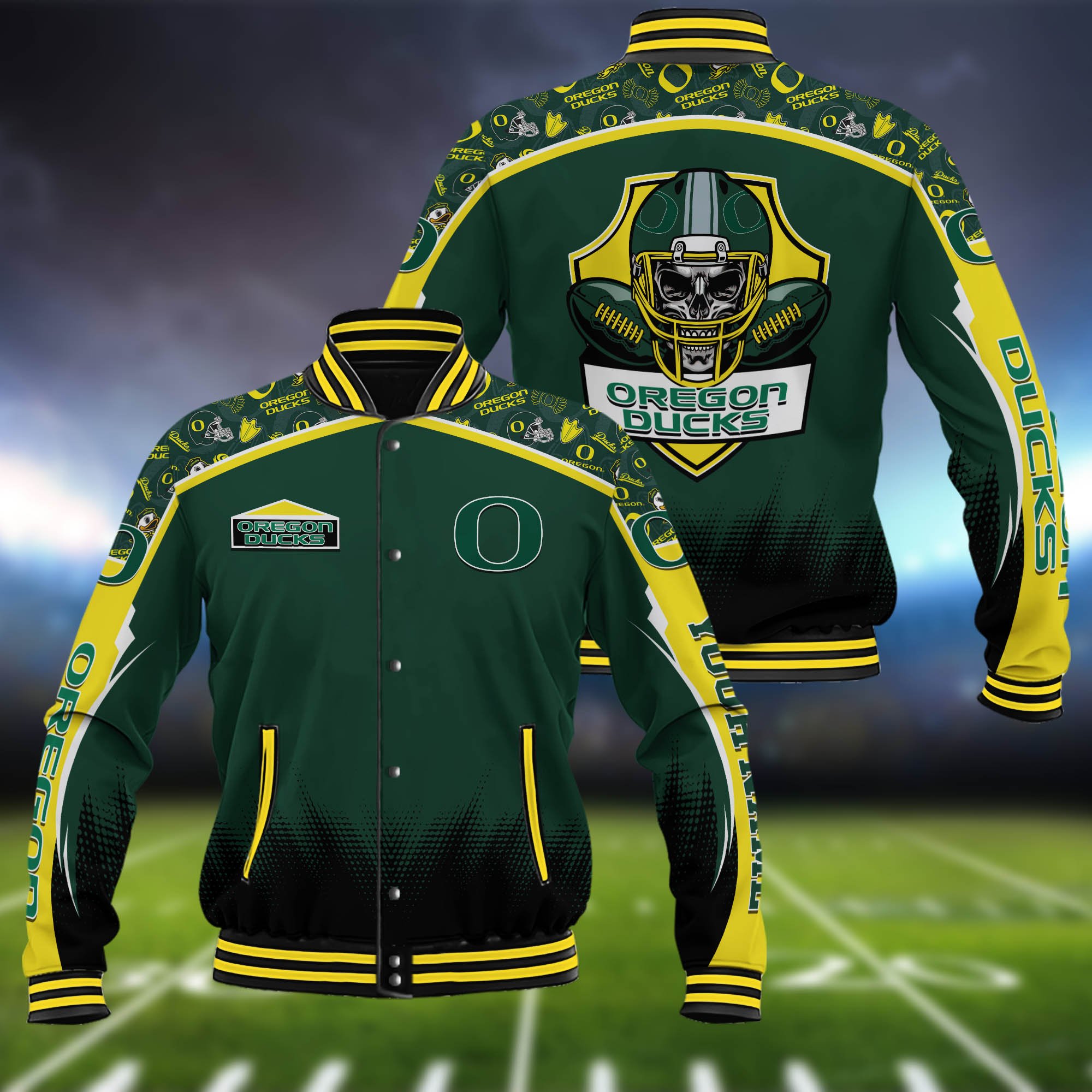 Oregon Ducks Baseball Jacket Custom Name, Sport Team Jacket, Sport Gifts