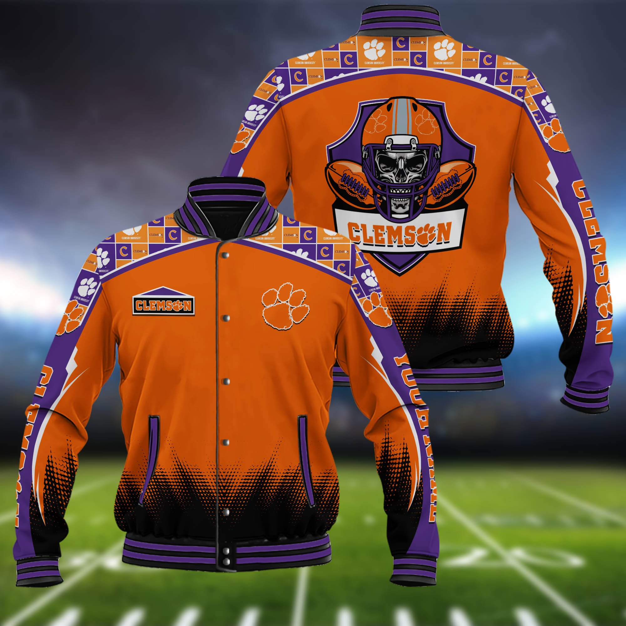 Clemson Tigers Baseball Jacket Custom Name, Sport Team Jacket, Sport Gifts