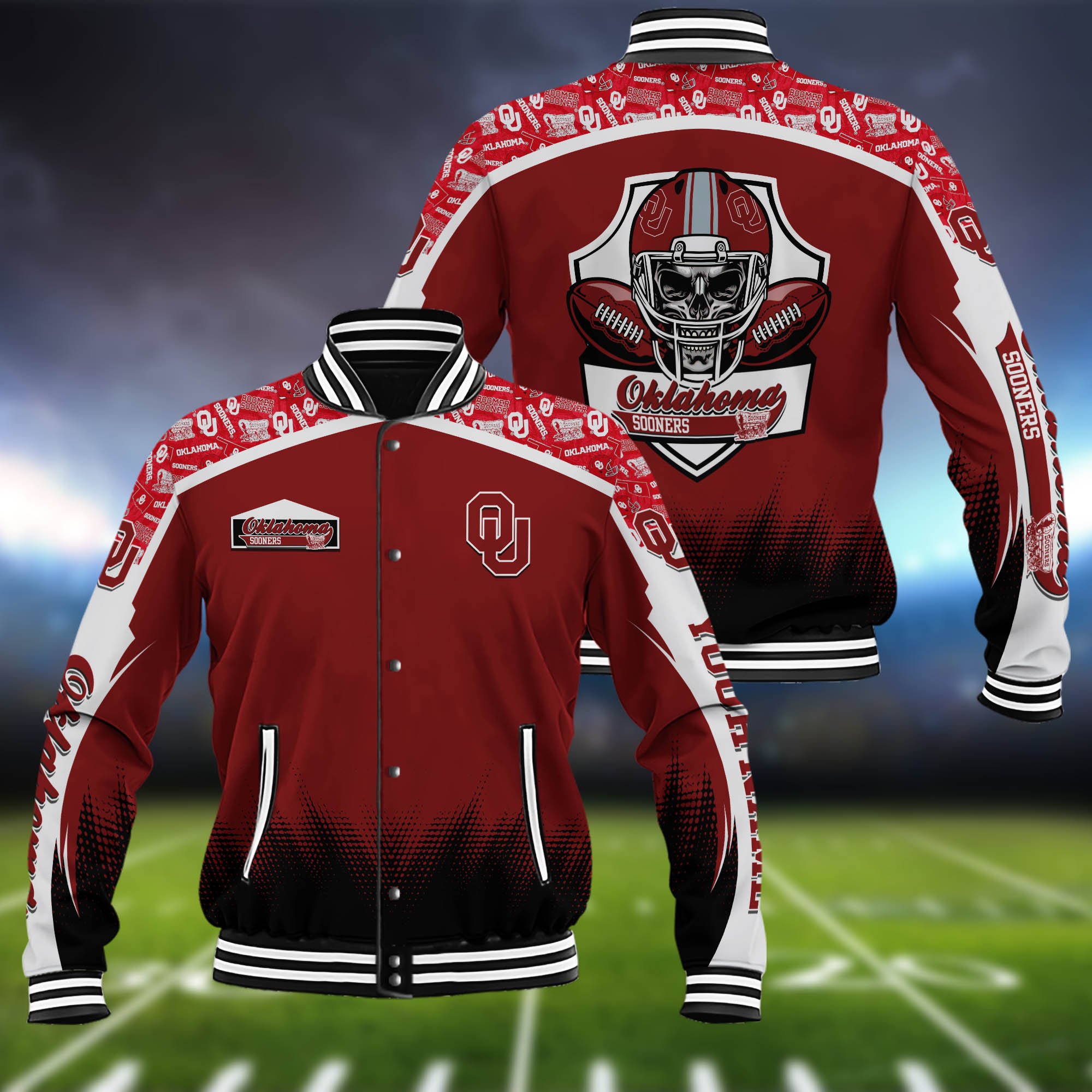 Oklahoma Sooners Baseball Jacket Custom Name, Sport Team Jacket, Sport Gifts