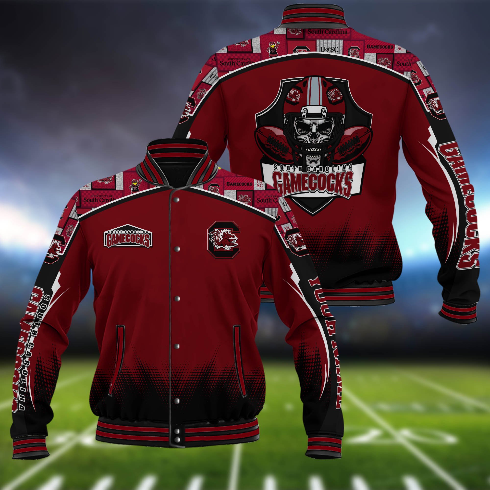 South Carolina Gamecocks Baseball Jacket Custom Name, Sport Team Jacket, Sport Gifts