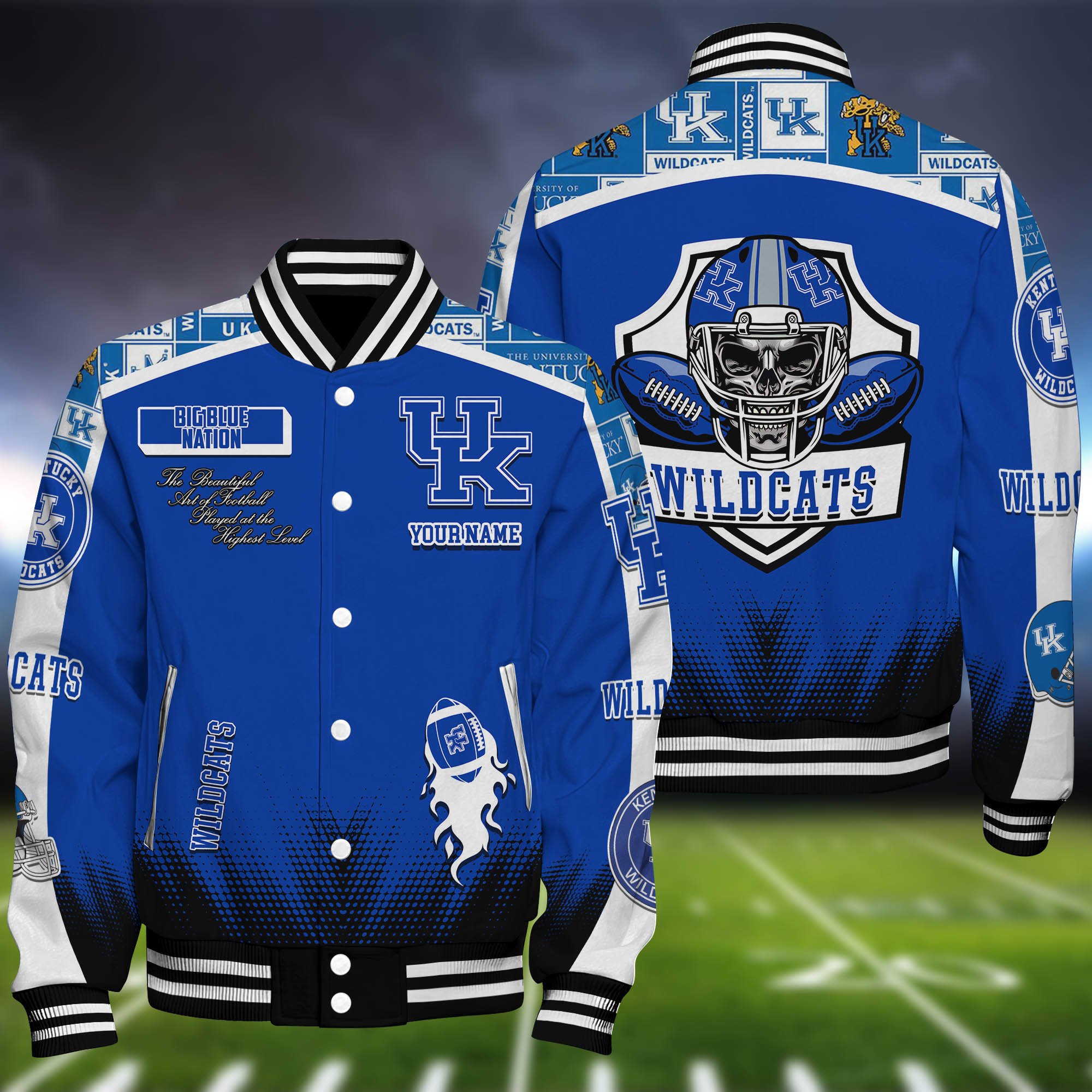Kentucky Wildcats Baseball Jacket Personalized Your Name, Jackets For Sport Fans