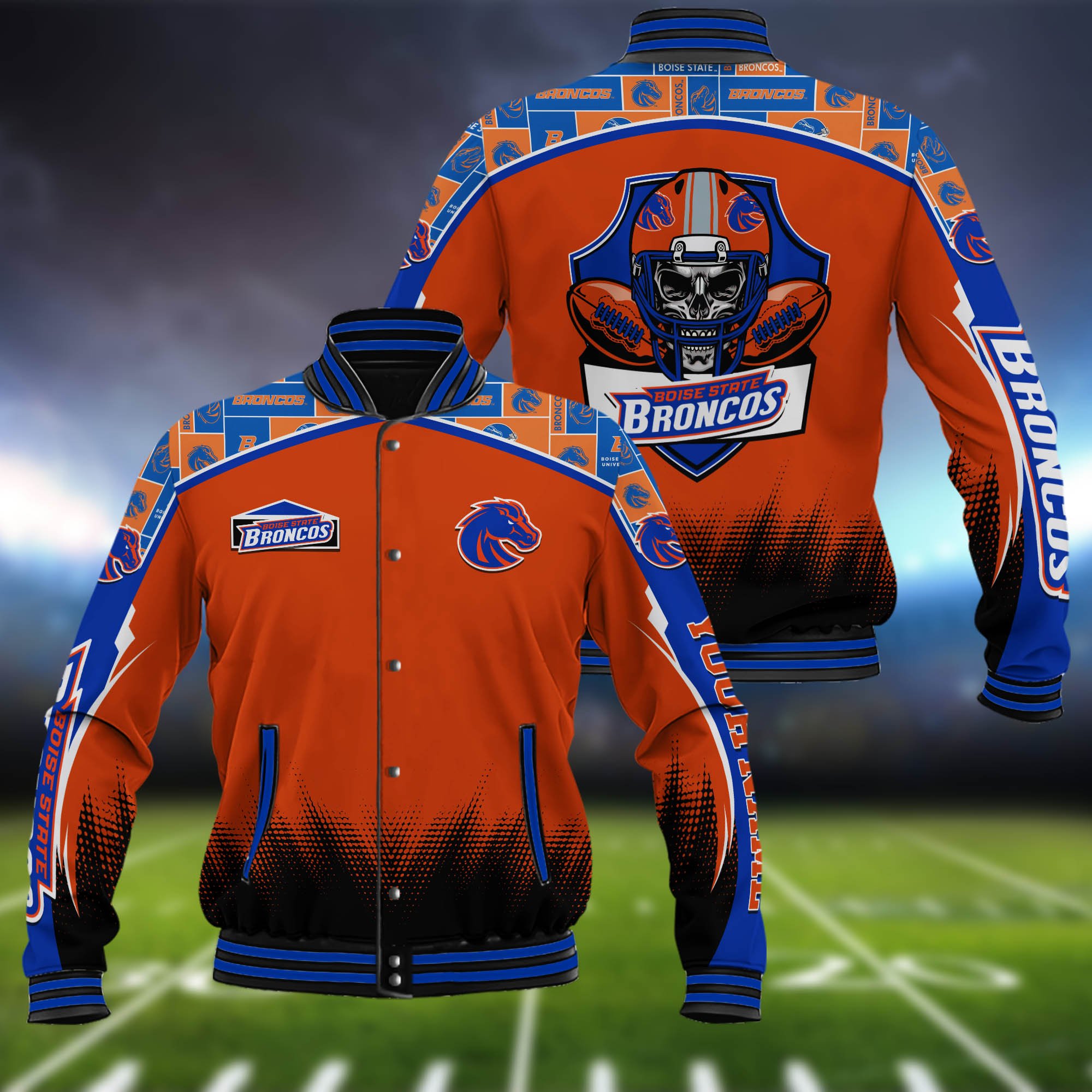 Boise State Broncos Baseball Jacket Custom Name, Sport Team Jacket, Sport Gifts