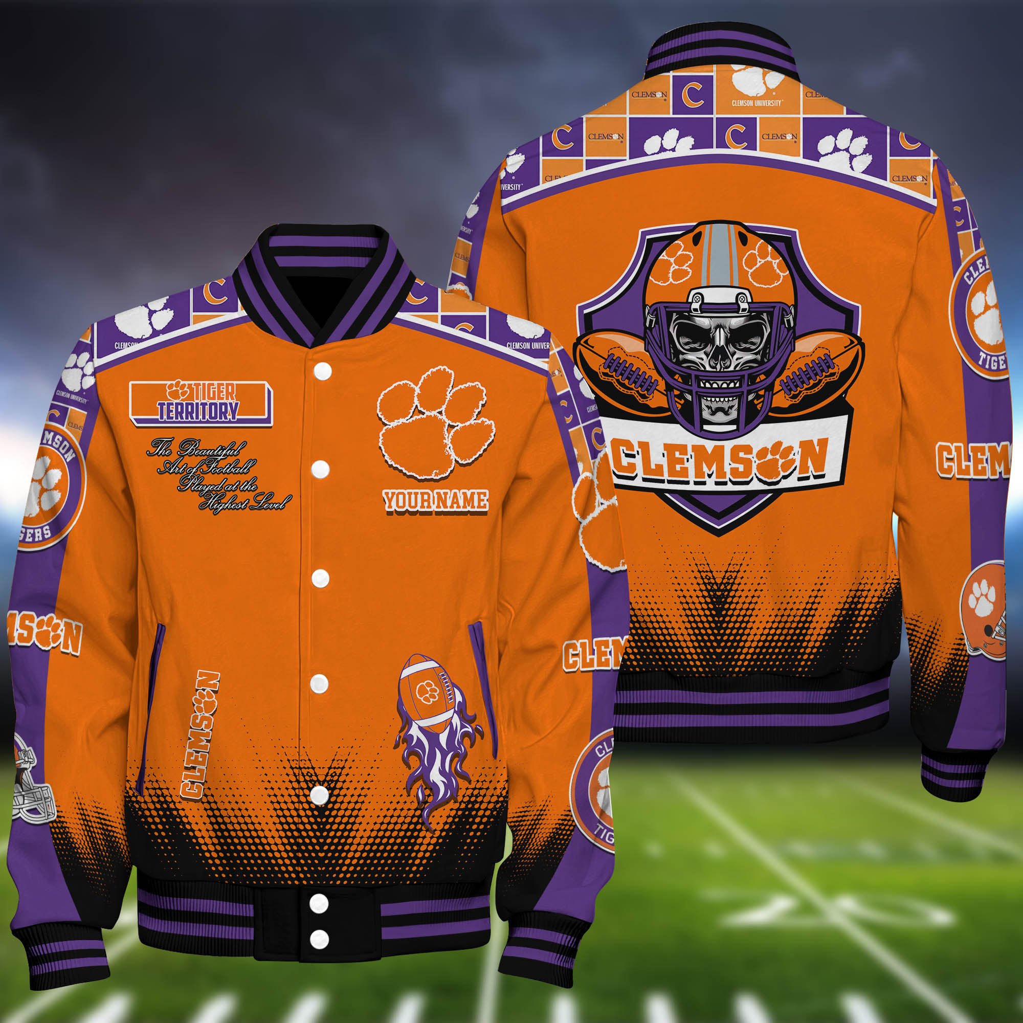 Clemson Tigers Baseball Jacket Personalized Your Name, Jackets For Sport Fans