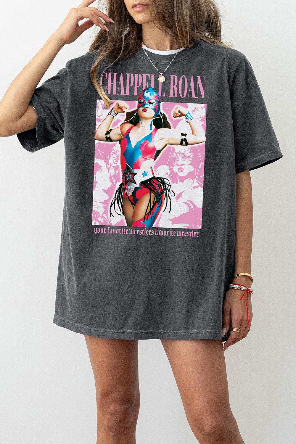 Chappell Roan Midwest Princess Wrestling Design Tee For Women