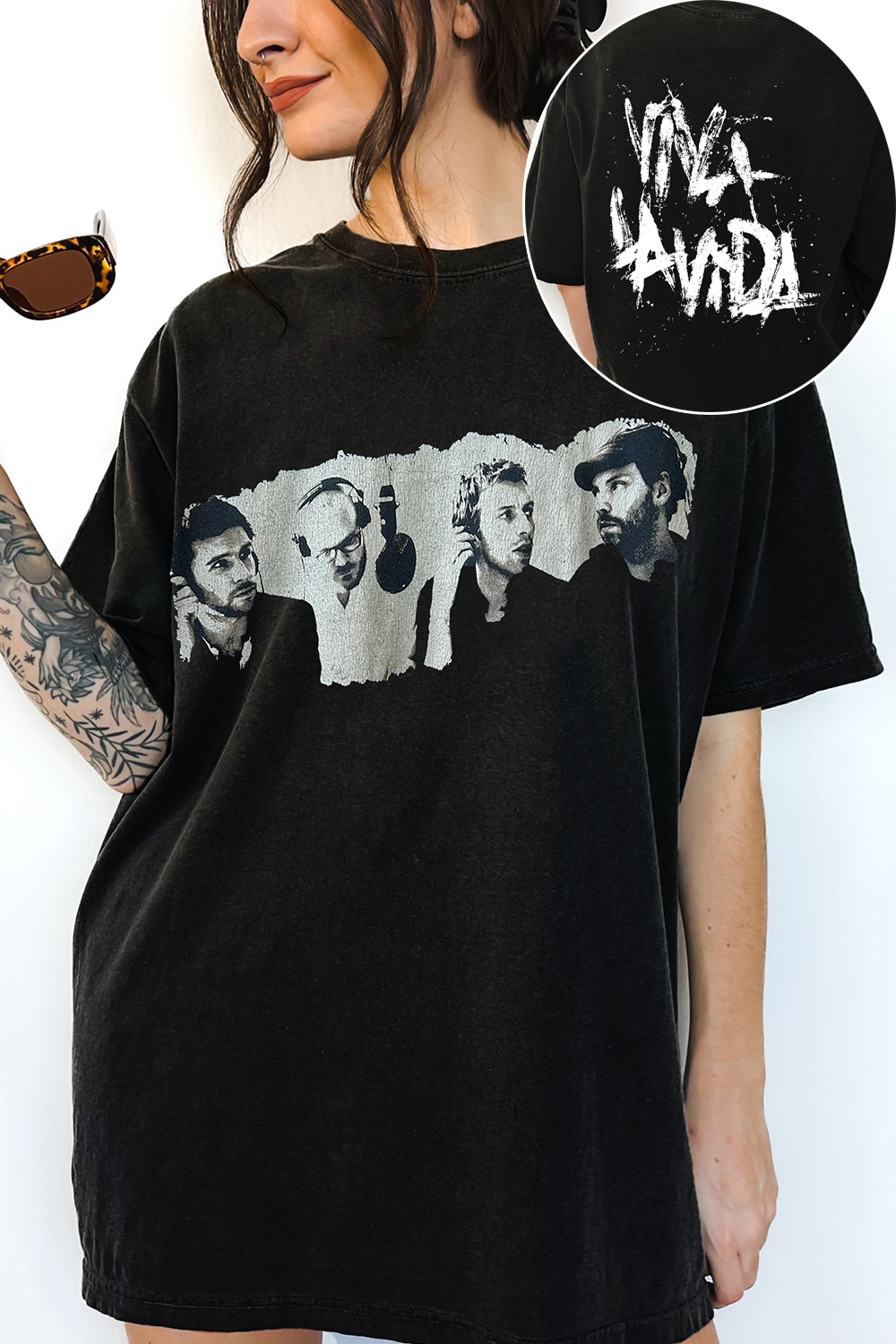 T-Shirt Vintage Coldplay Merch, Shirt Vintage Coldplay For Women