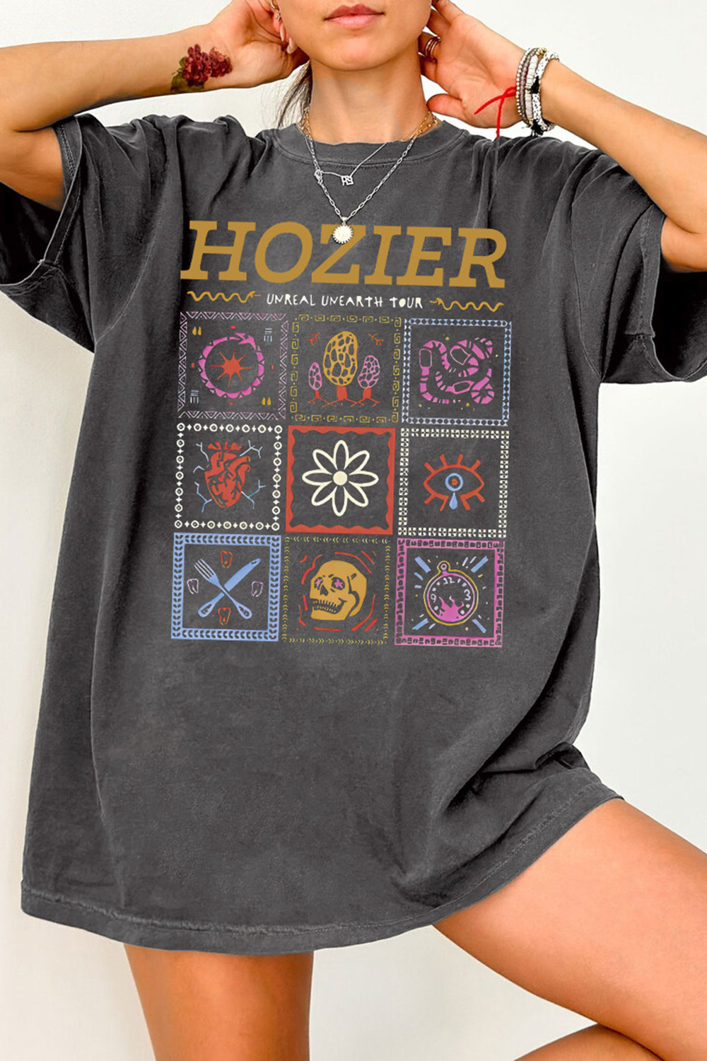 T-Shirt Unreal Unearth Merch, Shirt Unreal Unearth Hozier Tour 2024 For Women
