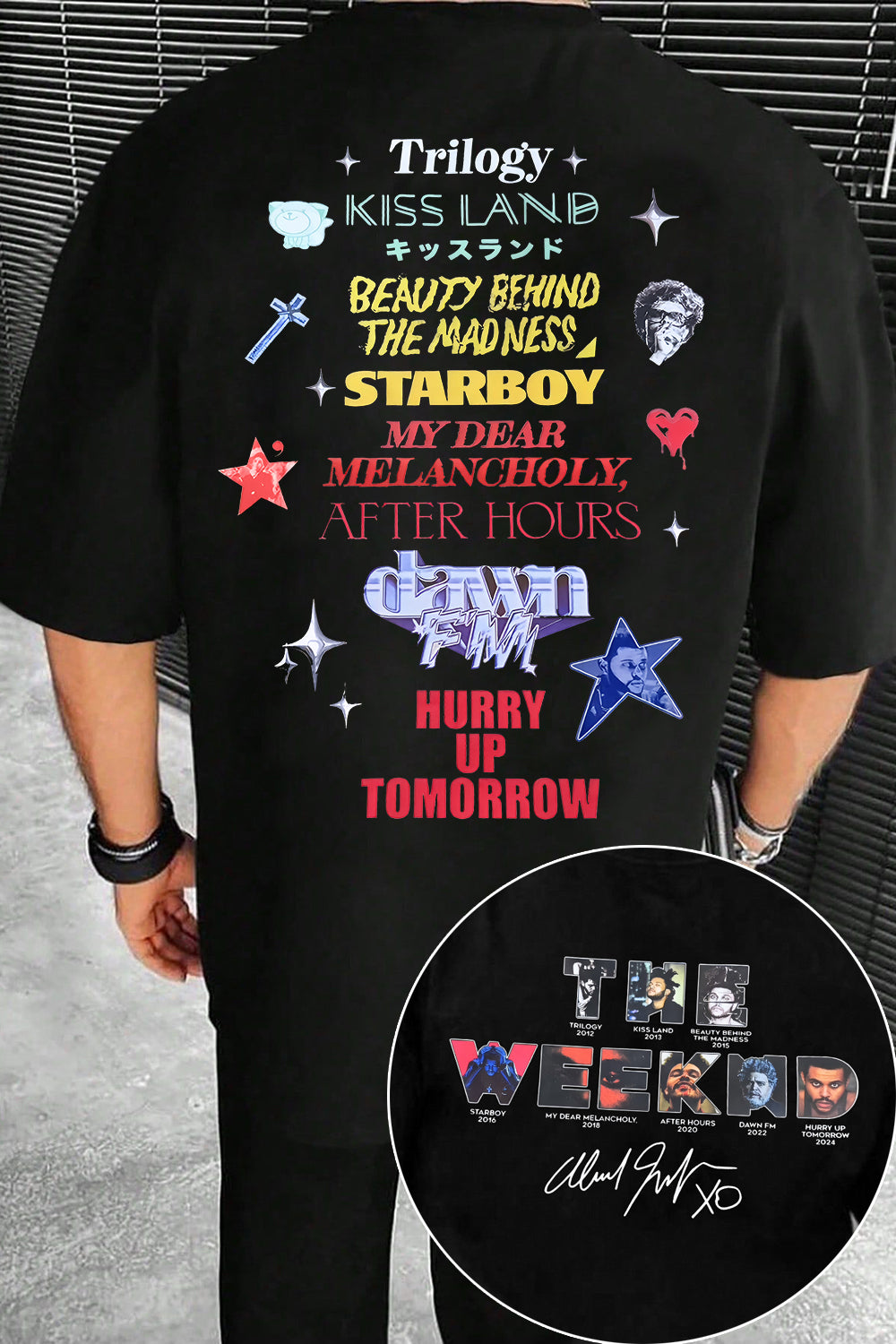T-Shirt The Weeknd Merch, Shirt The Weeknd Album Hurry Up Tomorrow For Men