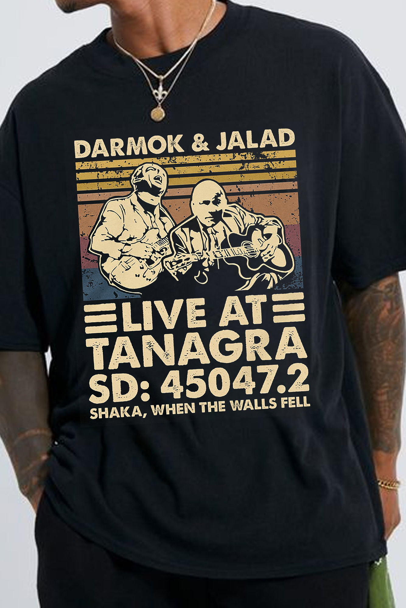 T-Shirt Darmok And Merch, Shirt Darmok And Jalad At Tanagra September 1991 Vintage Retro Men'S