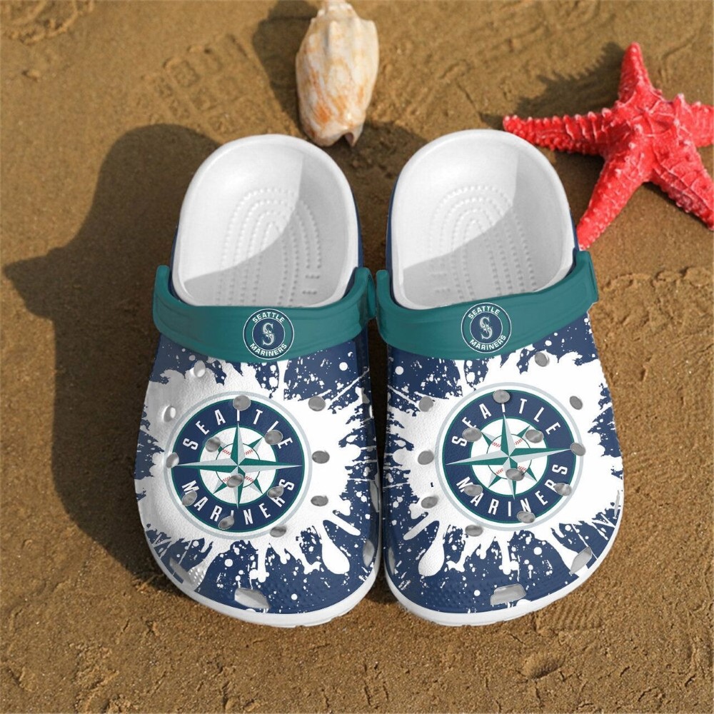 Seattle Mariners MLB Crocs Crocband Clogs Shoes Comfortable For Men Women and Kids - GNL14663