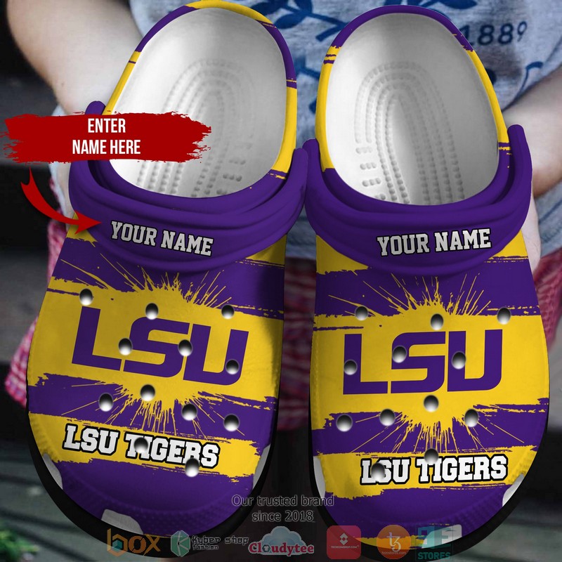 LSU Tigers 2025 NCAA Sport Crocs Crocband Clogs Shoes Comfortable For Men Women and Kids - GNL146235
