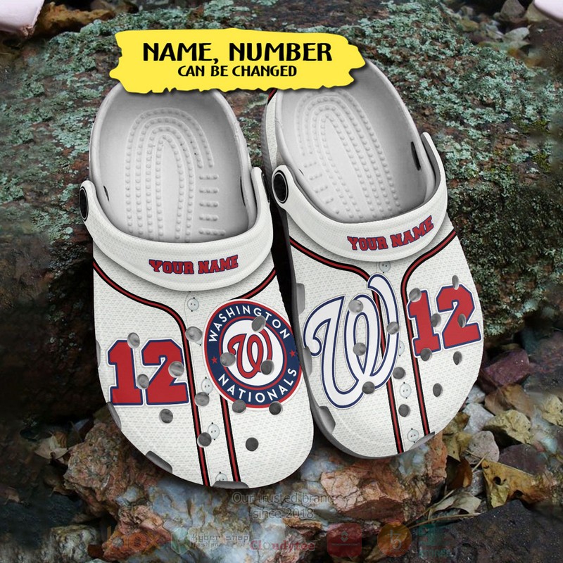 Washington Nationals MLB Crocs Crocband Clogs Shoes Comfortable For Men Women and Kids