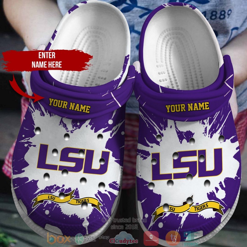 LSU Tigers 2025 NCAA Sport Crocs Crocband Clogs Shoes Comfortable For Men Women and Kids - GNL146251