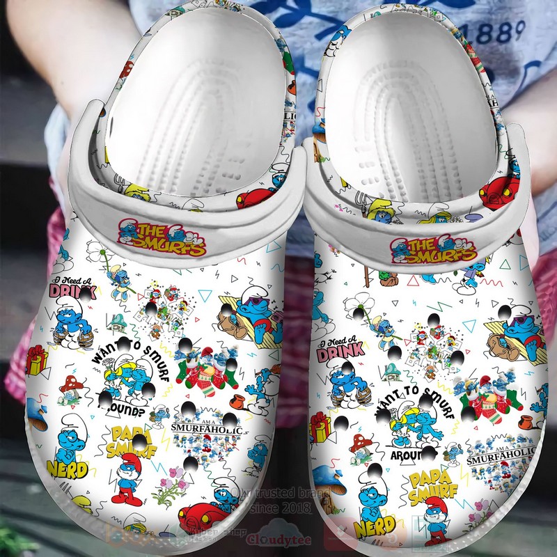 The Smurfs Cartoon Crocs Crocband Clogs Shoes Comfortable For Men Women and Kids - GNL1463737
