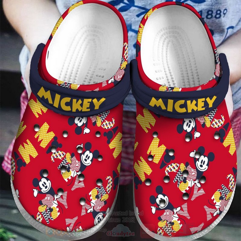 Mickey Mouse Cartoon Crocs Crocband Clogs Shoes Comfortable For Men Women and Kids - GNL1463747