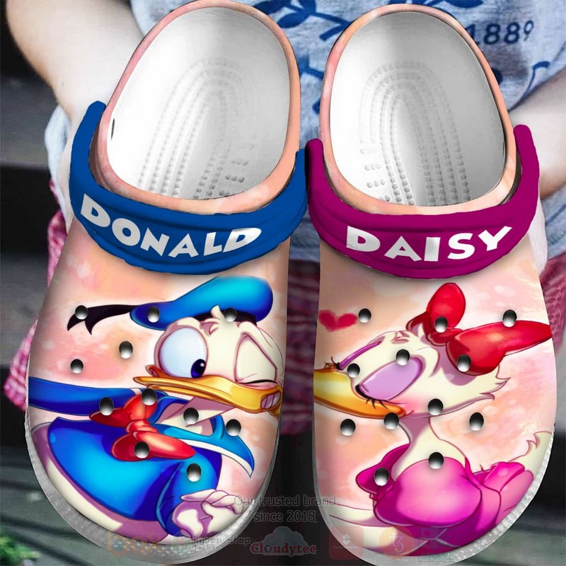 Donald and Daisy Duck Cartoon Crocs Crocband Clogs Shoes Comfortable For Men Women and Kids - GNL1463748