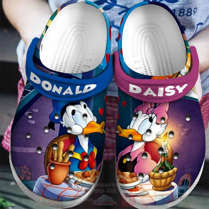Donald and Daisy Duck Cartoon Crocs Crocband Clogs Shoes Comfortable For Men Women and Kids - GNL1463784