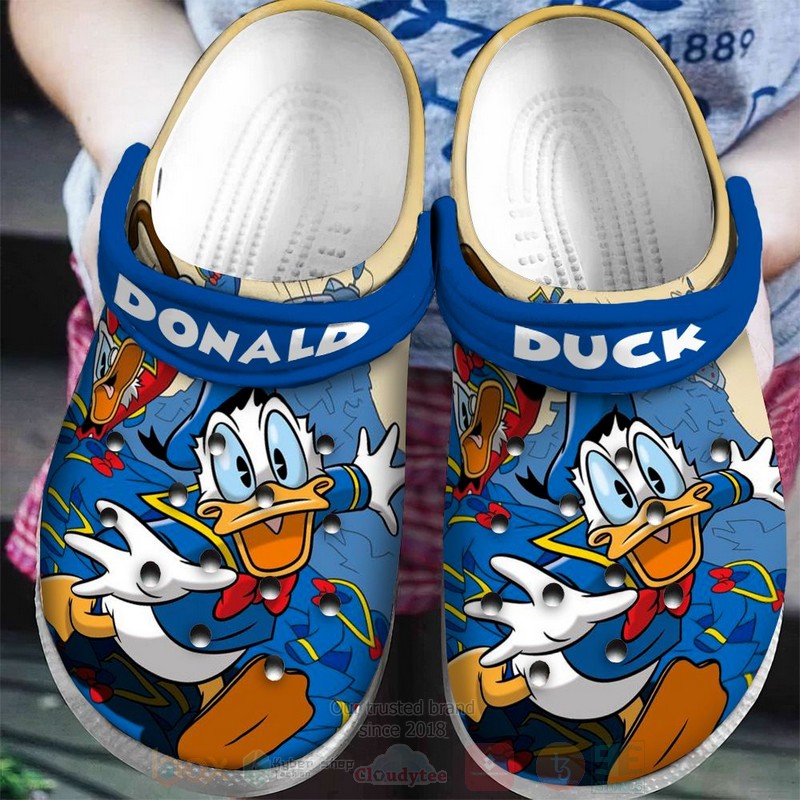 Donald Duck Cartoon Crocs Crocband Clogs Shoes Comfortable For Men Women and Kids - GNL1463805