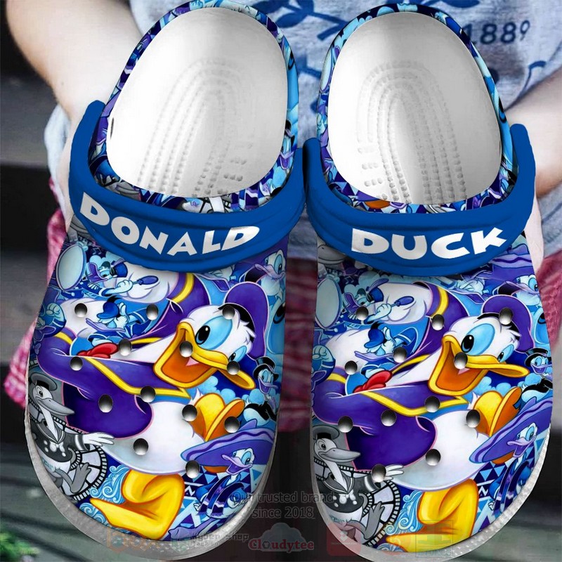 Donald Duck Cartoon Crocs Crocband Clogs Shoes Comfortable For Men Women and Kids - GNL1463807