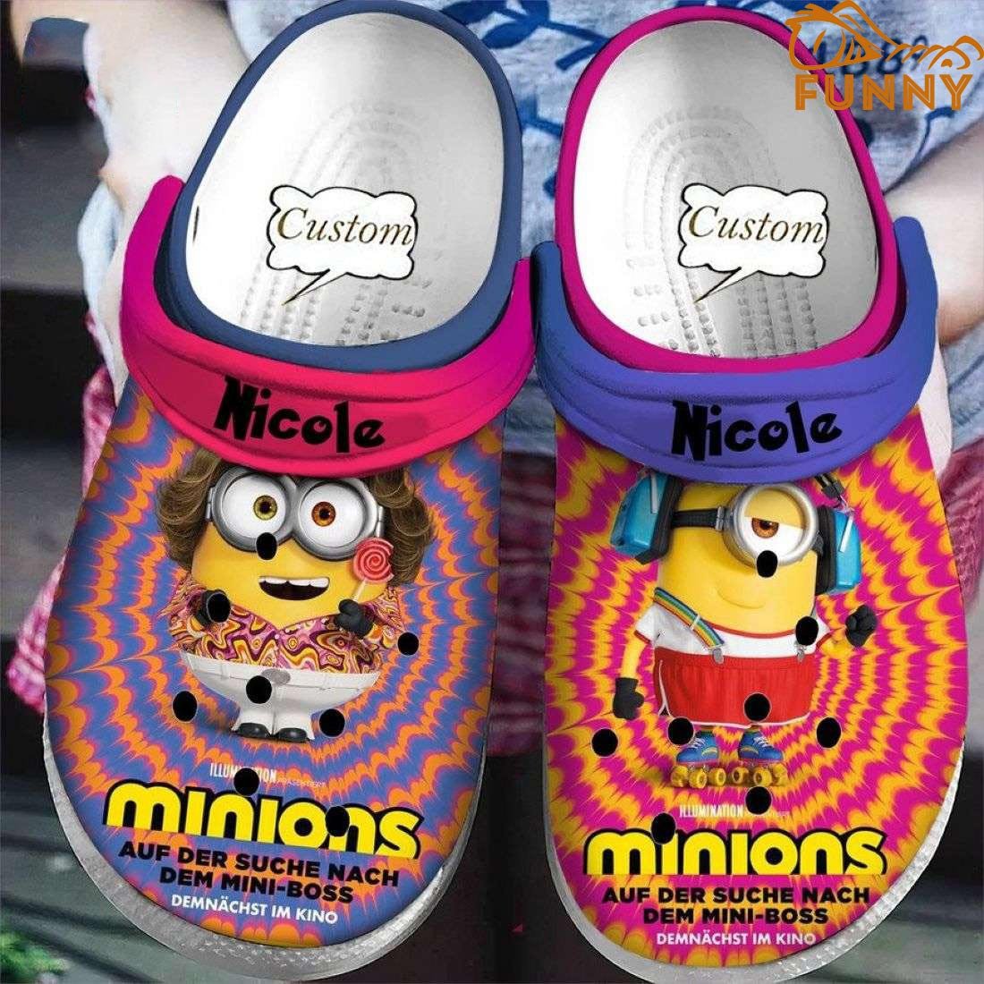 Minions Cartoon Crocs Crocband Clogs Shoes Comfortable For Men Women and Kids - GNL1463851