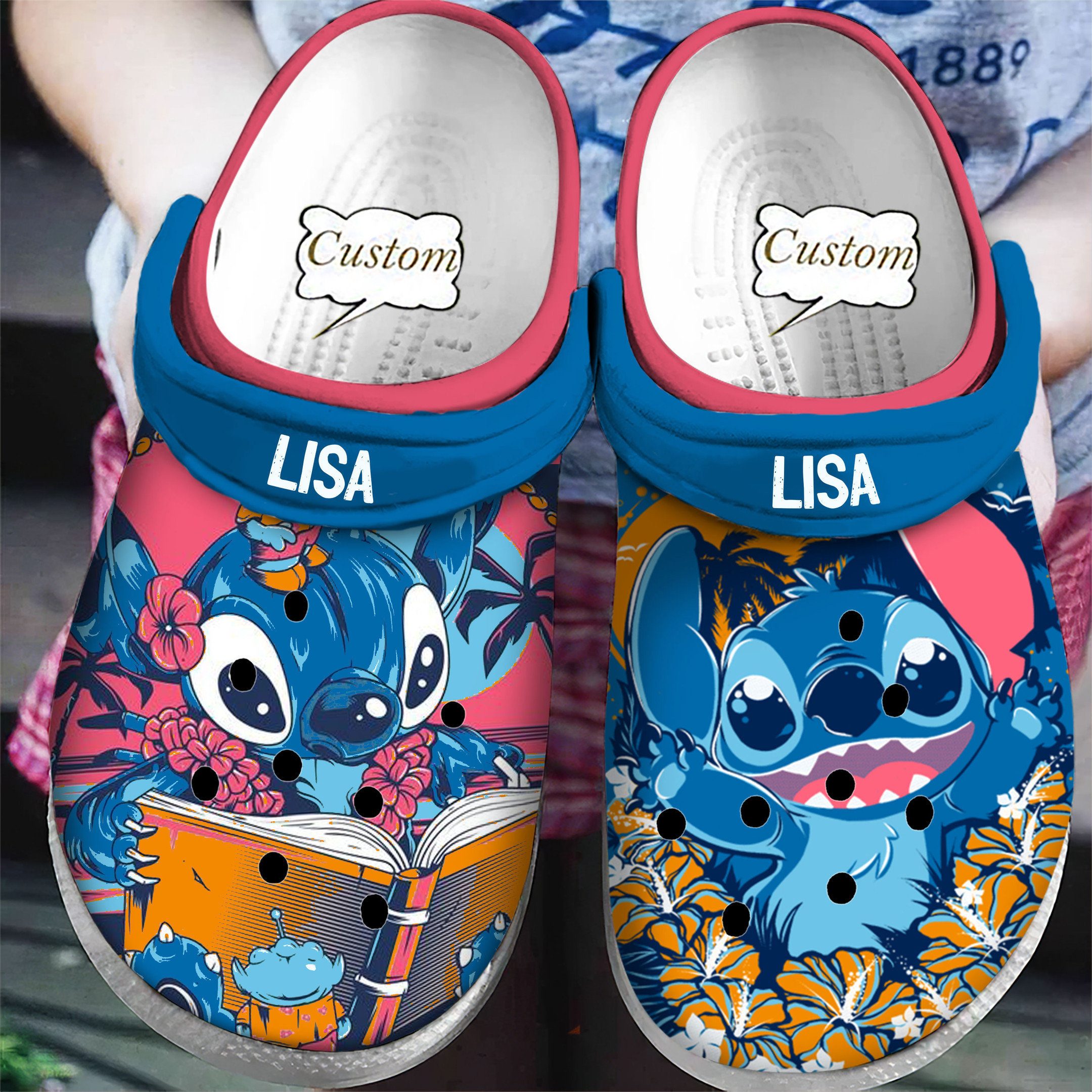 Stitch Cartoon Crocs Crocband Clogs Shoes Comfortable For Men Women and Kids - GNL1463861