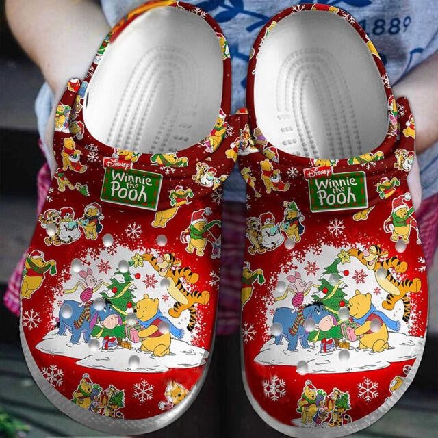 Winnie The Pooh Cartoon Crocs Crocband Clogs Shoes Comfortable For Men Women and Kids - GNL1463870