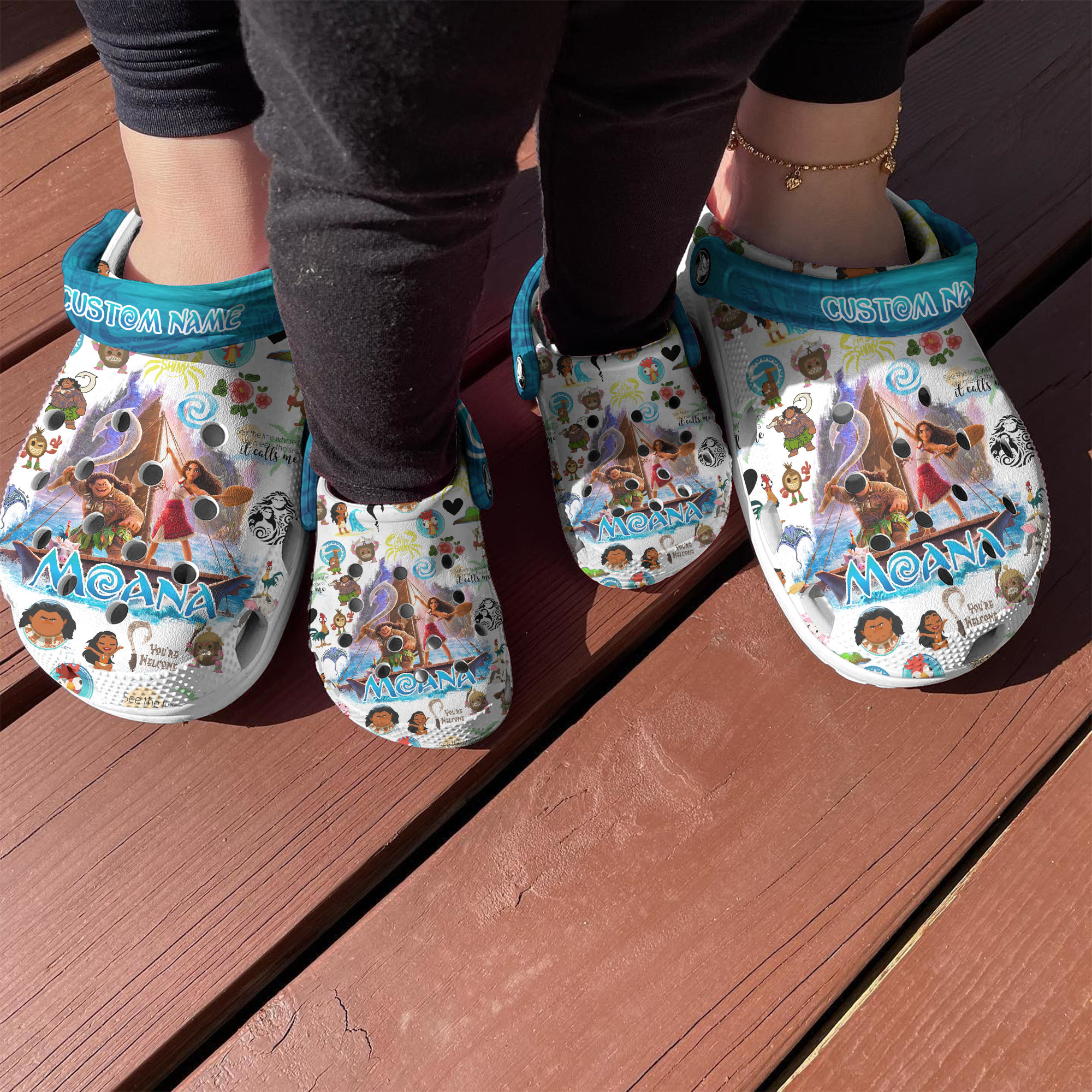 Moana Cartoon Crocs Crocband Clogs Shoes Comfortable For Men Women and Kids - GNL1463875