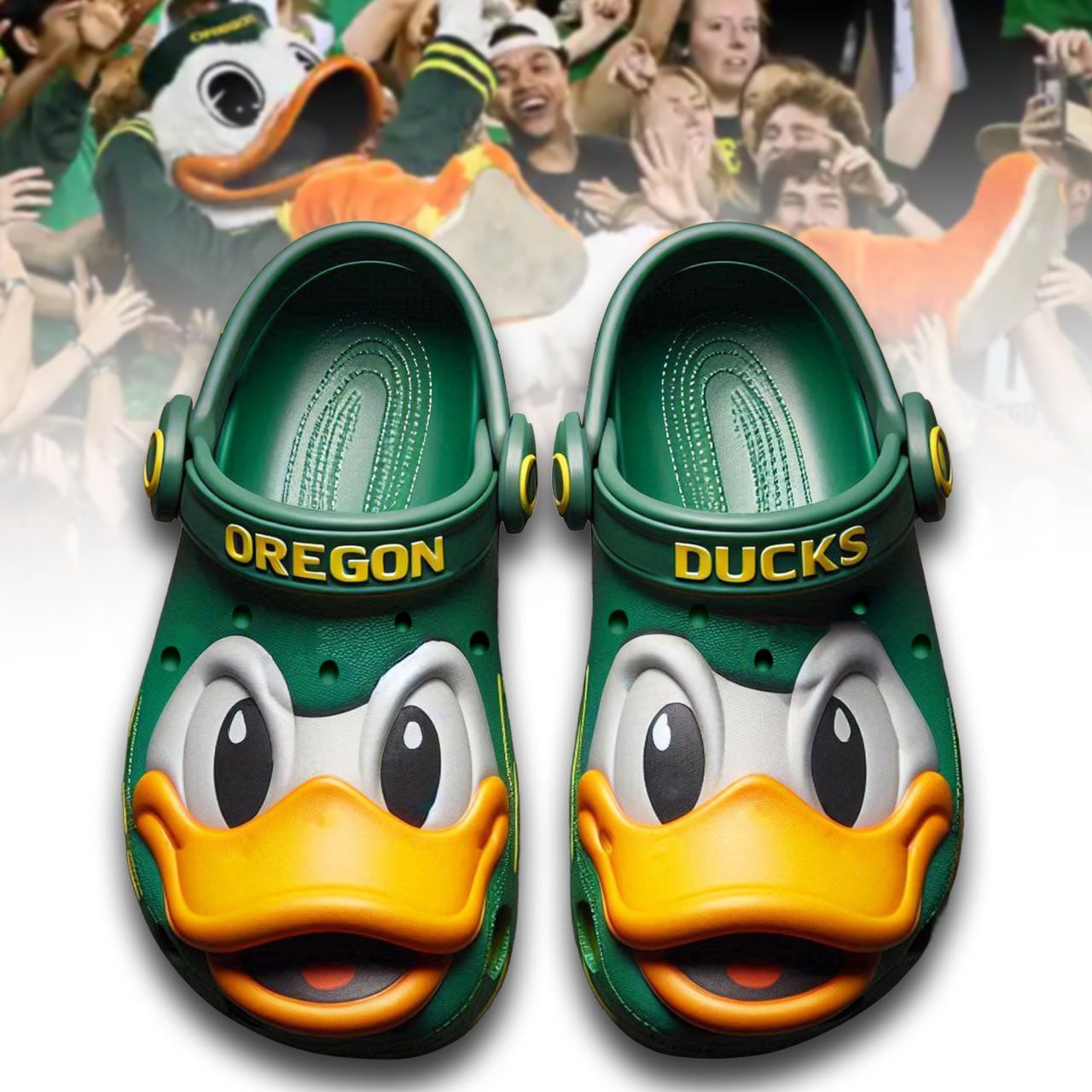 Oregon Ducks 2025 NCAA Sport Crocs Crocband Clogs Shoes Comfortable For Men Women and Kids