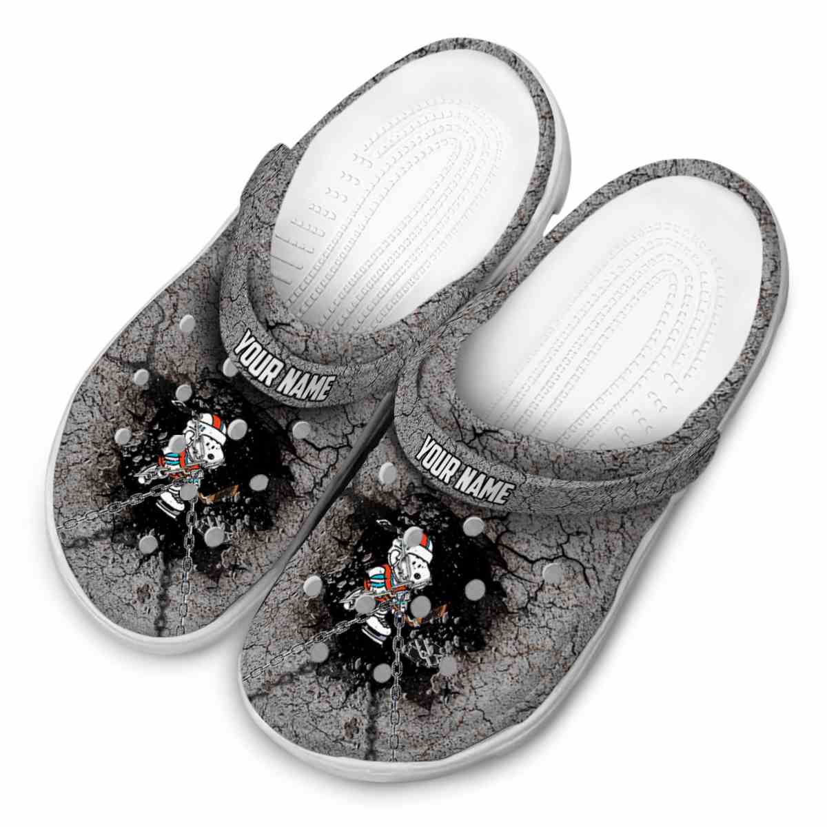 Snoopy Hockey Cartoon Sport Crocs Crocband Clogs Shoes Comfortable For Men Women and Kids - GNL1463898