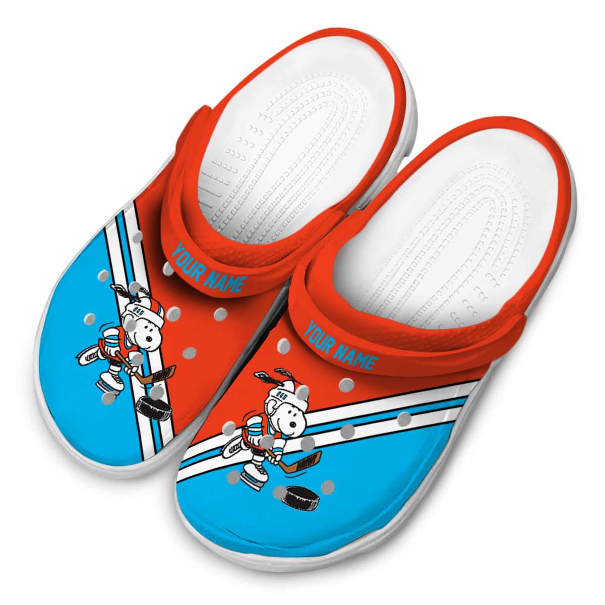 Snoopy Hockey Cartoon Sport Crocs Crocband Clogs Shoes Comfortable For Men Women and Kids - GNL1463903