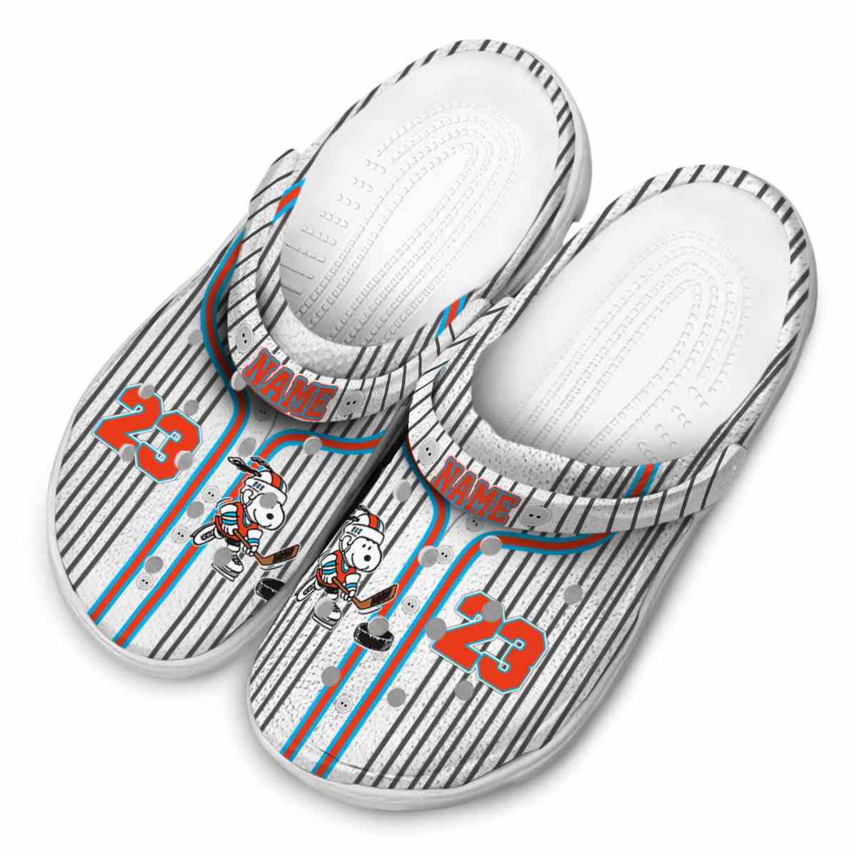 Snoopy Hockey Cartoon Sport Crocs Crocband Clogs Shoes Comfortable For Men Women and Kids - GNL1463895