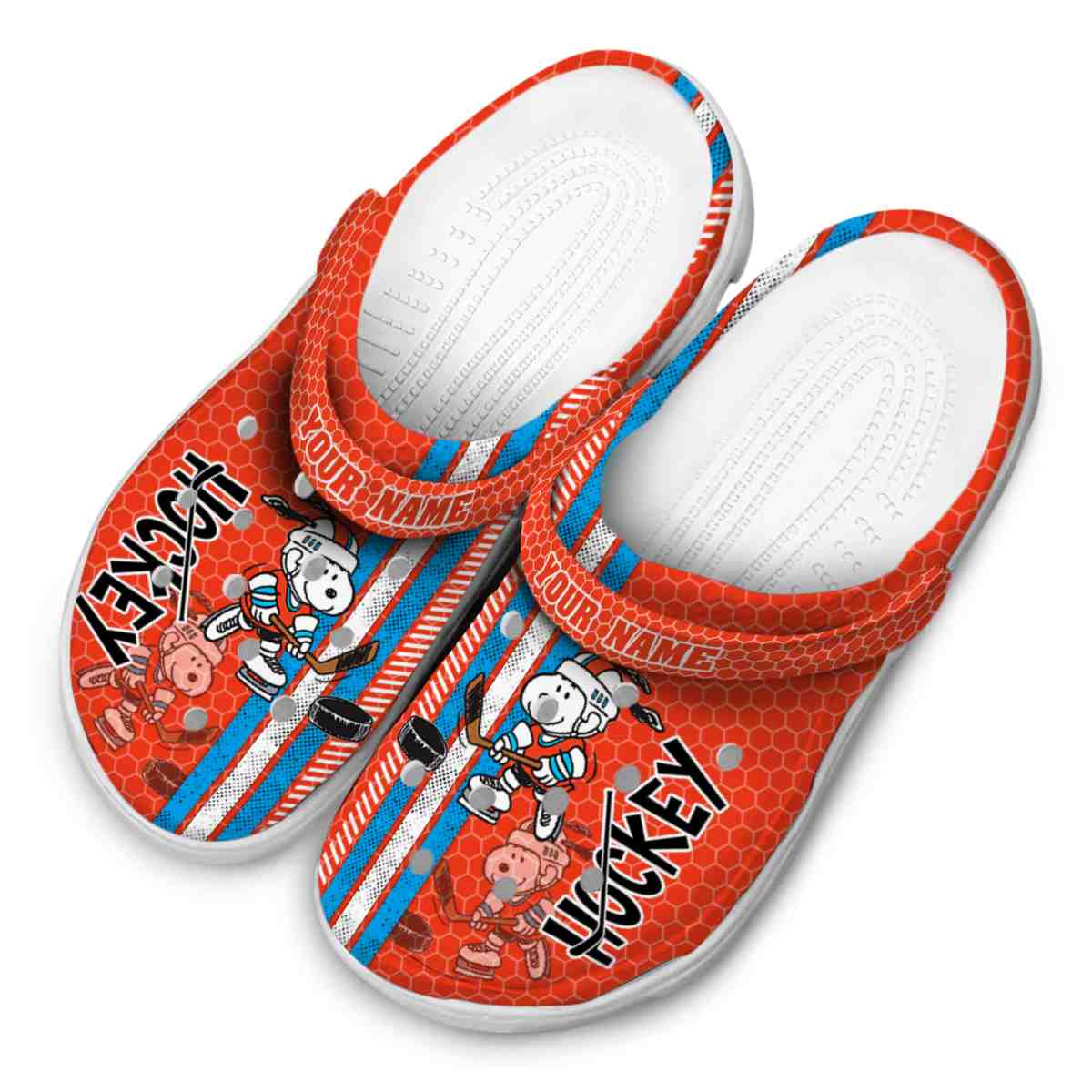 Snoopy Hockey Cartoon Sport Crocs Crocband Clogs Shoes Comfortable For Men Women and Kids - GNL1463900