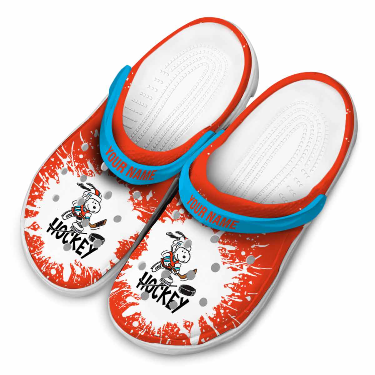 Snoopy Hockey Cartoon Sport Crocs Crocband Clogs Shoes Comfortable For Men Women and Kids - GNL1463893