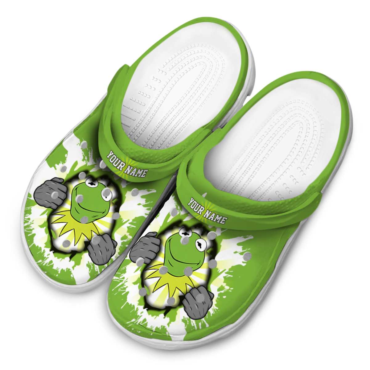 Kermit The Frog Cartoon Crocs Crocband Clogs Shoes Comfortable For Men Women and Kids - GNL1463923