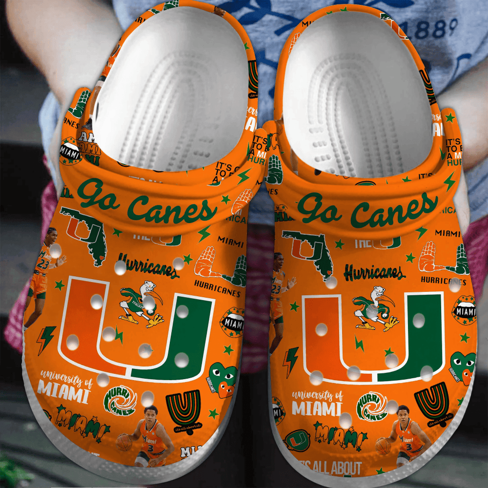 Miami Hurricanes 2025 NCAA Sport Crocs Shoes Comfortable For Men Women - GNL146290
