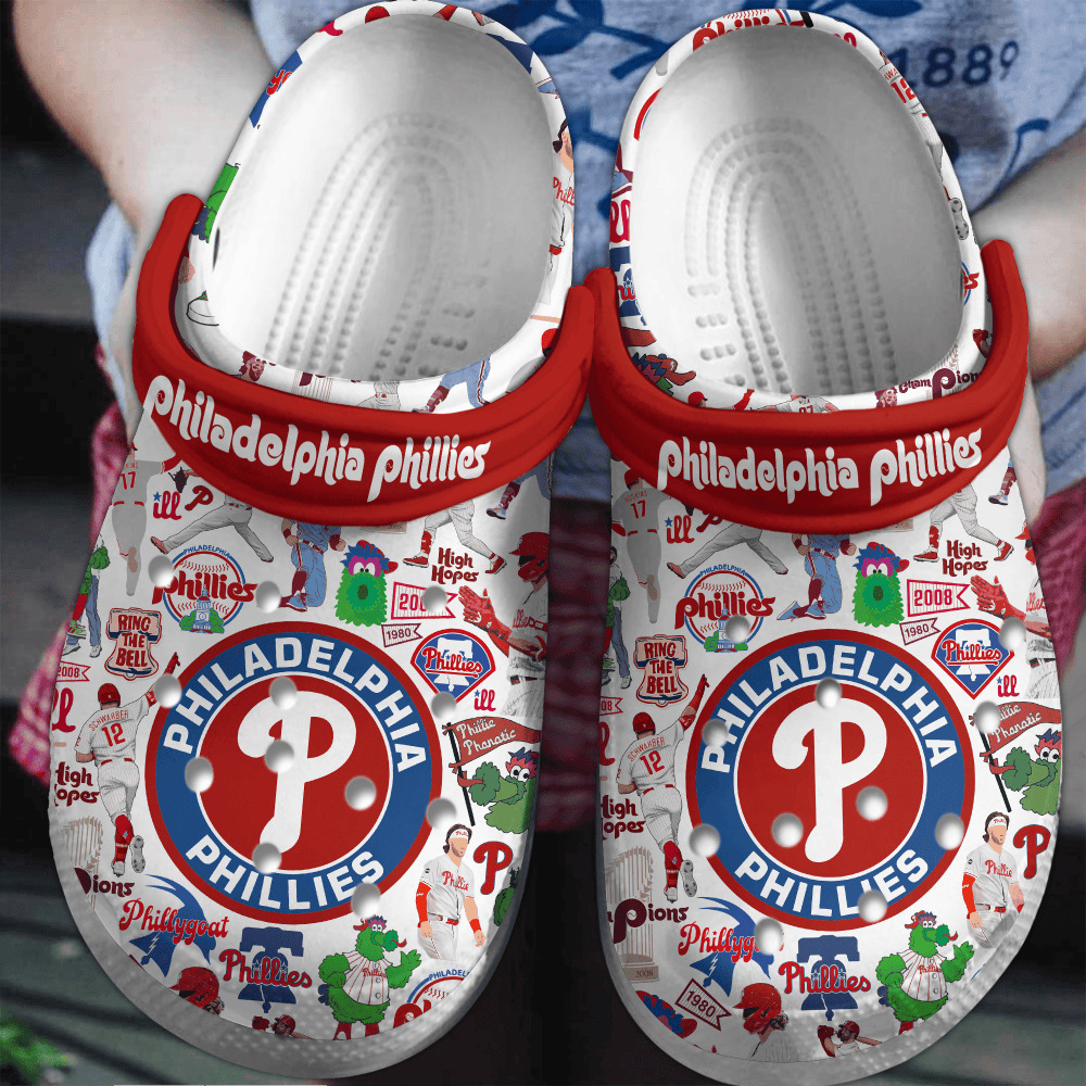 Philadelphia Phillies MLB Crocs Shoes Comfortable For Men Women