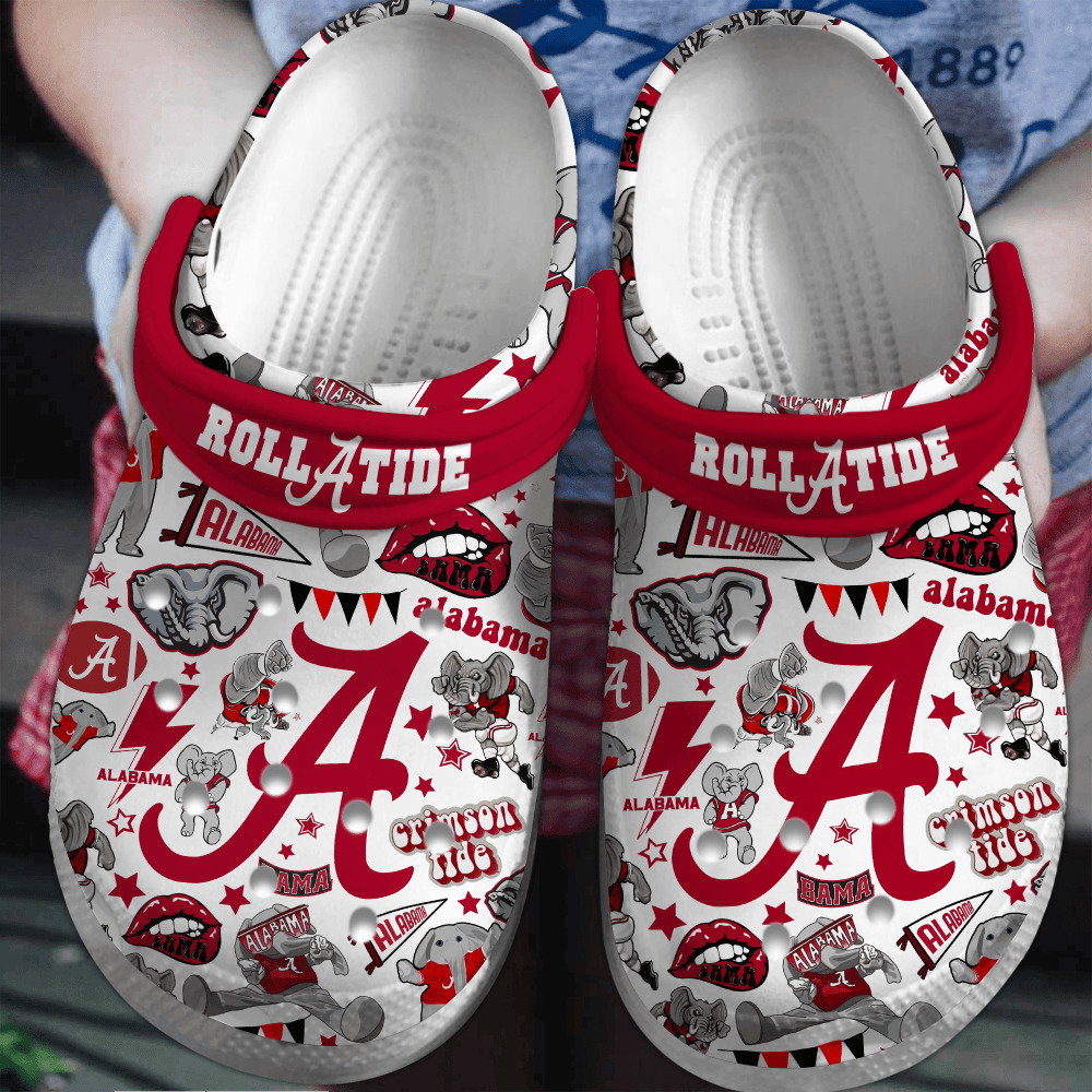 Alabama Crimson Tide 2025 NCAA Sport Crocs Shoes Comfortable For Men Women - GNL146297