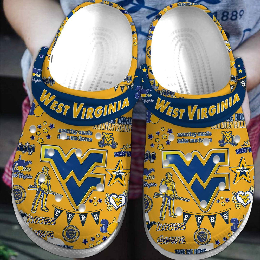West Virginia Mountaineers 2025 NCAA Sport Crocs Shoes Comfortable For Men Women - GNL146302