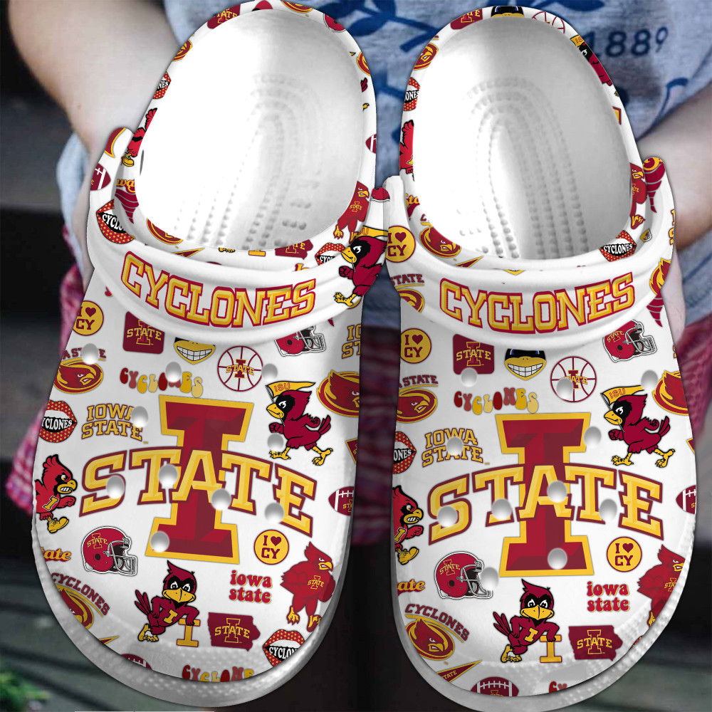 Iowa State Cyclones 2025 NCAA Sport Crocs Shoes Comfortable For Men Women - GNL146300
