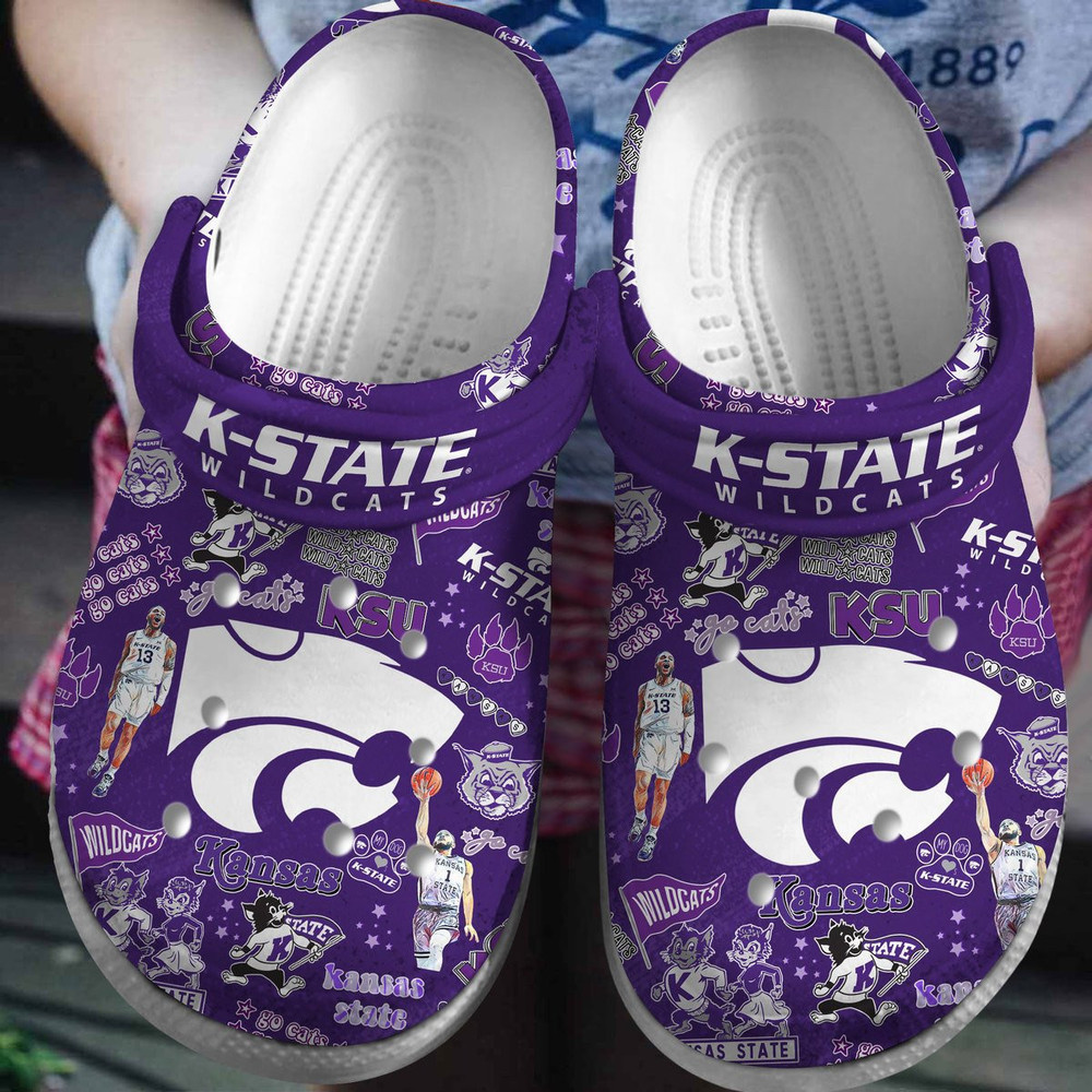 Kansas State Wildcats 2025 NCAA Sport Crocs Shoes Comfortable For Men Women - GNL146325