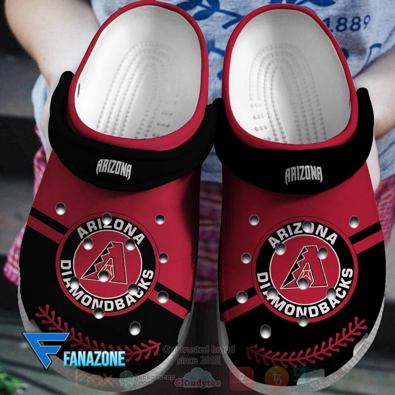 Arizona Diamondbacks Red-Black MLB Crocs Shoes Comfortable For Men Women