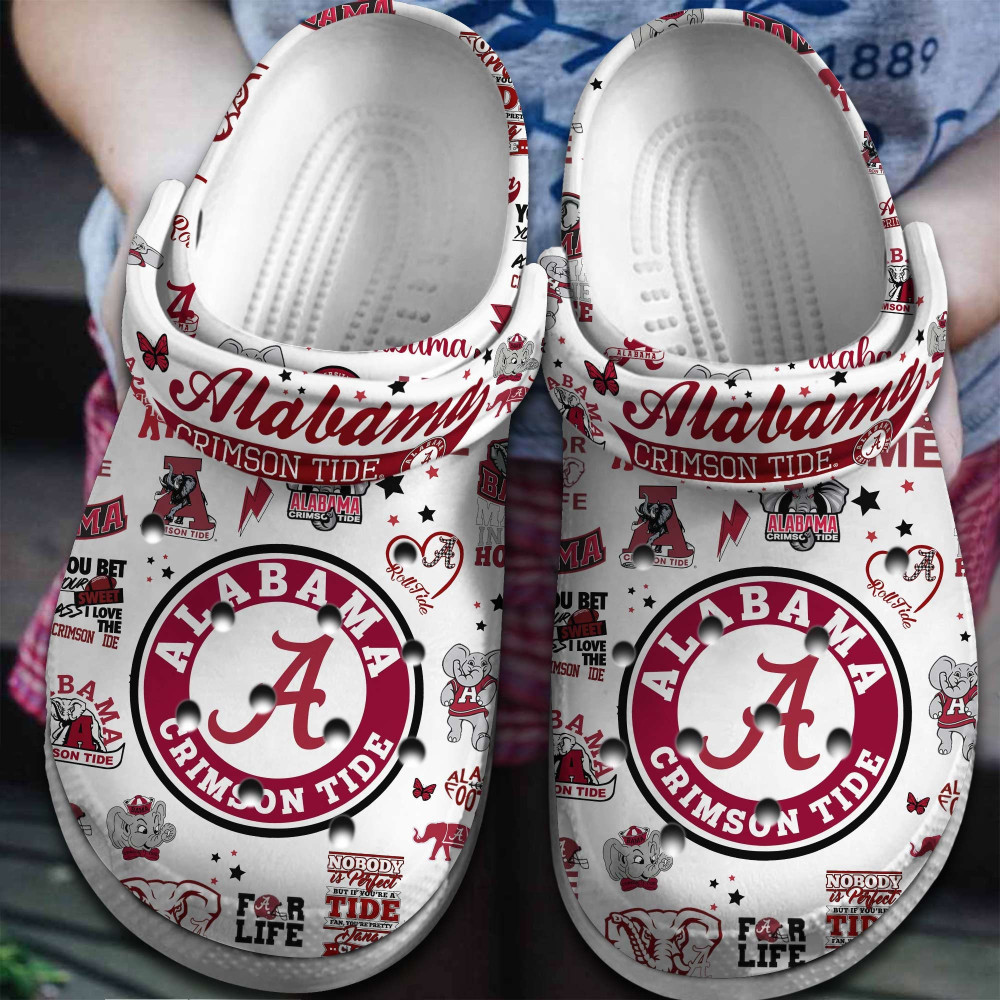 Alabama Crimson Tide 2025 NCAA Sport Crocs Shoes Comfortable For Men Women - GNL146343