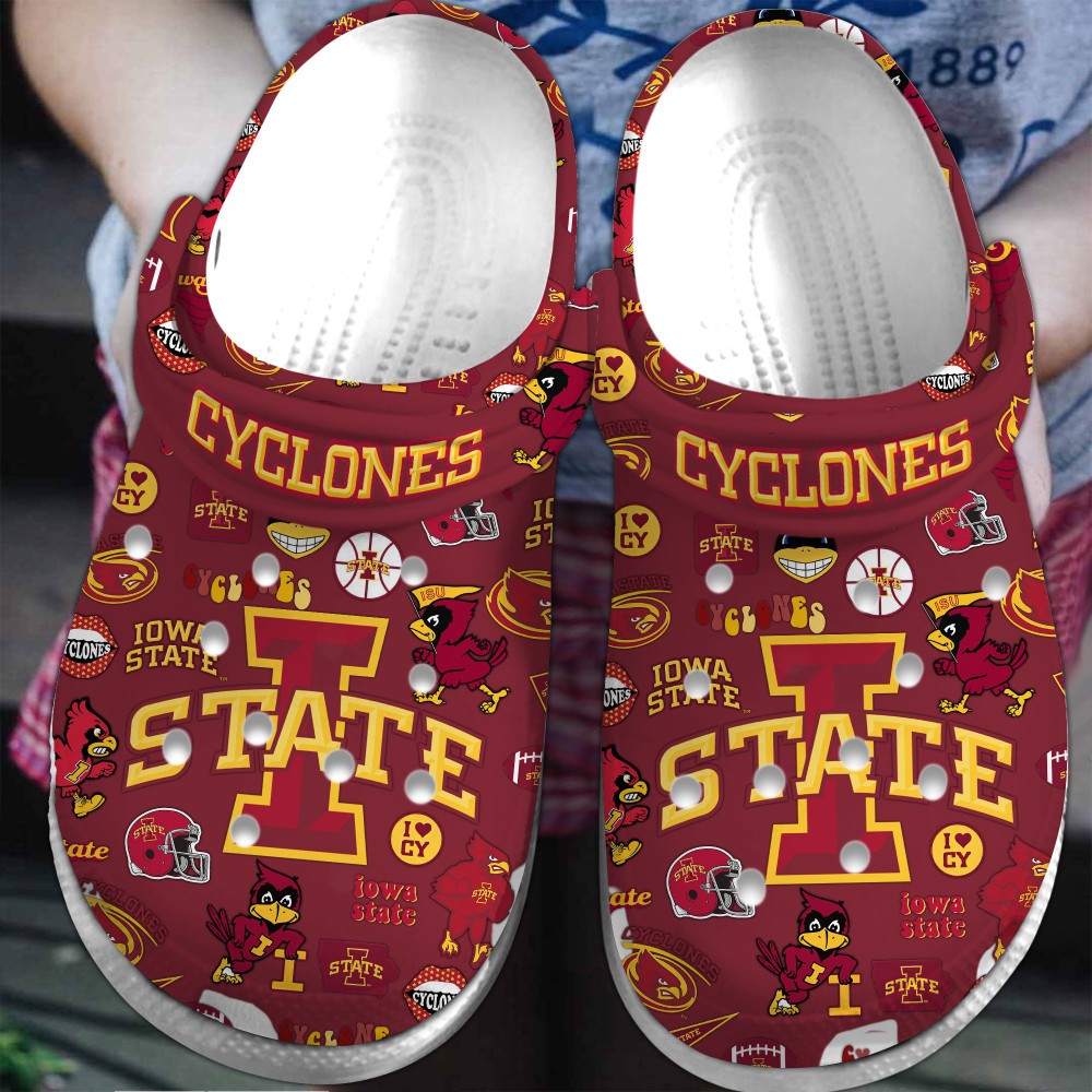 Iowa State Cyclones 2025 NCAA Sport Crocs Shoes Comfortable For Men Women - GNL146337