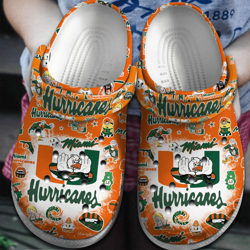 Miami Hurricanes 2025 NCAA Sport Crocs Shoes Comfortable For Men Women - GNL146348