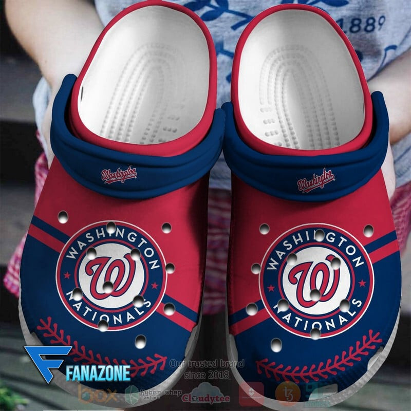 Washington Nationals Red-Navys MLB Crocs Shoes Comfortable For Men Women