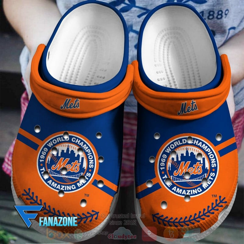 New York Mets Orange MLB Crocs Shoes Comfortable For Men Women