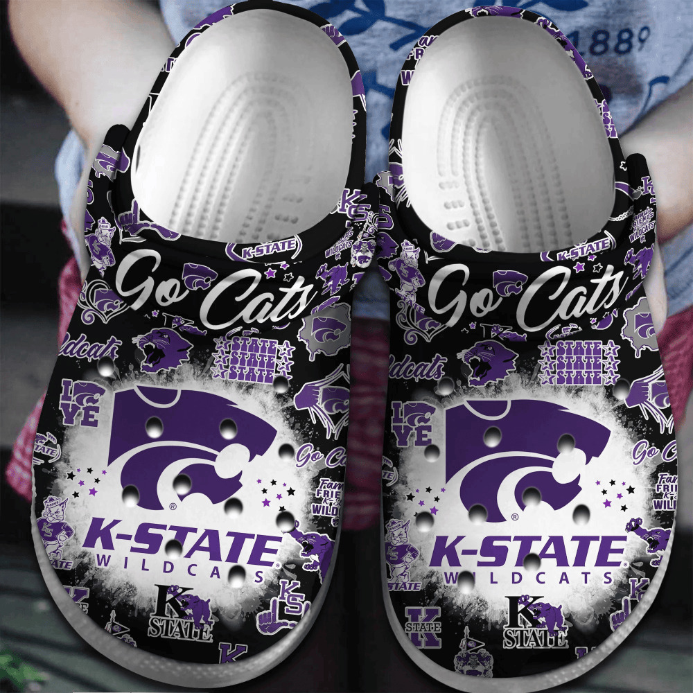 Kansas State Wildcats 2025 NCAA Sport Crocs Shoes Comfortable For Men Women - GNL146352